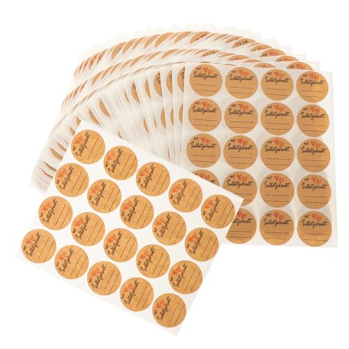 Gadpiparty 600Blätter Selbstklebende Etikettenaufkleber aus Kraftpapier Dekorative Dichtetiketten für Lebensmittelbehälter Handarbeiten für Bastelprojekte Gadpiparty 600Blätter Selbstklebende Etikettenaufkleber aus Kraftpapier Dekorative Dichtetiketten für Lebensmittelbehälter Handarbeiten für Bastelprojekte von Gadpiparty