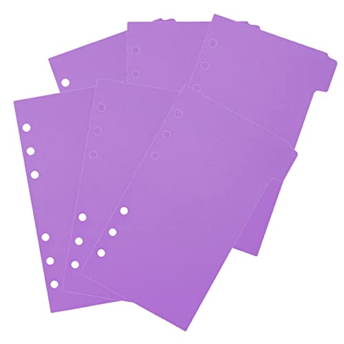 Gadpiparty 6Blätter Binder Teiler mit Laschen Separatoren für Ringordner Langlebige Trennblätter Zartem für Notizbücher und Dokumentenorganisation von Gadpiparty