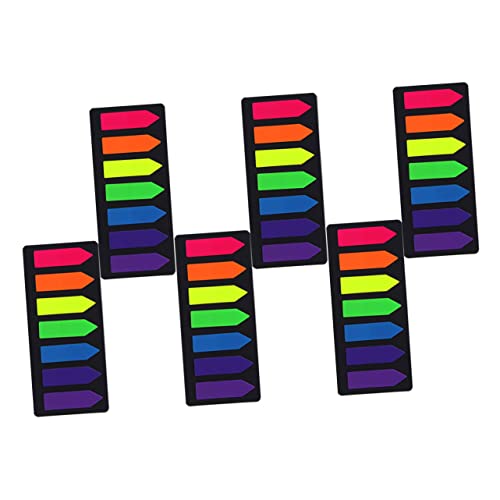 Gadpiparty 6Sätze Fluoreszierende Haftnotizen Notizzettel für Büro Schule und Zuhause Selbstklebende Notizen Beschriften und Organisieren von Gadpiparty