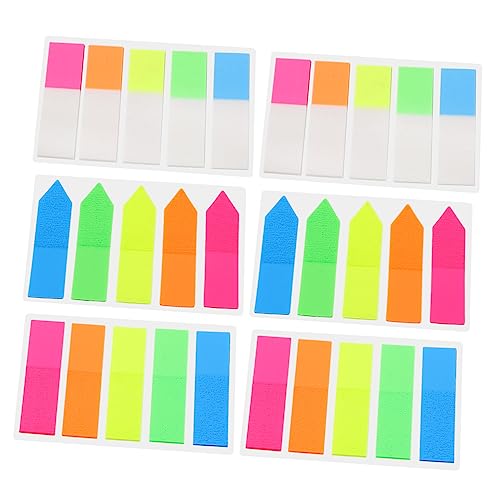 Gadpiparty 6Sätze Haftnotizen Selbstklebende Seitenmarkierungen Bunte Index Pads für Schule und Büro Markieren und Organisieren von Notizen Büchern und Dokumenten von Gadpiparty