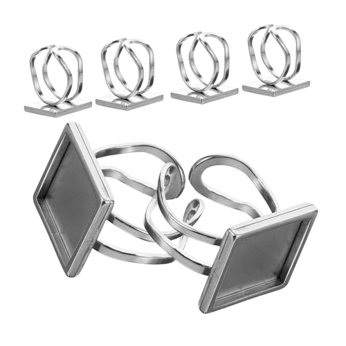 Gadpiparty 6Stücke Ringrohlinge Verstellbare DIY Ringbasen für Schmuckherstellung Leerer Ringhalter für Bastelprojekte Ringbasis für Gadpiparty 6Stücke Ringrohlinge Verstellbare DIY Ringbasen für Schmuckherstellung Leerer Ringhalter für Bastelprojekte Ringbasis für von Gadpiparty