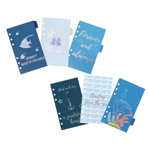 Gadpiparty 6Stücke Teiliges Nachfüllpapier Ocean Style Trennblätter für Lose Ordner Langlebige Karteikarten für Schule und Büro für Studenten und Büroangestellte Gadpiparty 6Stücke Teiliges Nachfüllpapier Ocean Style Trennblätter für Lose Ordner Langlebige Karteikarten für Schule und Büro für Studenten und Büroangestellte von Gadpiparty