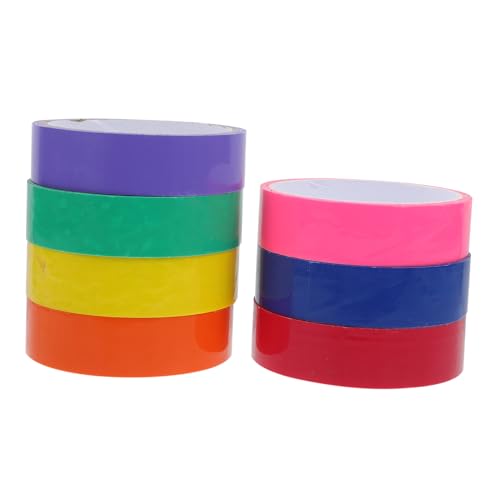Gadpiparty 7 Rollen Bunte Transparente Klebebänder Stressabbauendes Klebriges Ballspielzeug für Büro und Zuhause Einfach zu Bedienen Farbenfrohe Entspannungsspielzeuge von Gadpiparty