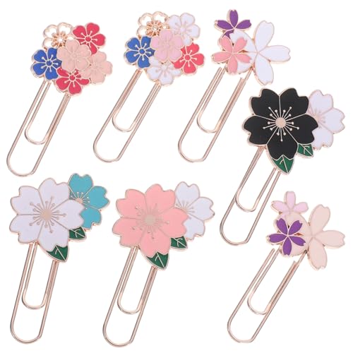 Gadpiparty 7 Stück Kirsch Büroklammern Süße Lesezeichen Aus Metall Mit Blumenmuster Ästhetische Seitenhalter Clips Bürobedarf Für Bücher Notizbücher Und Tagebücher Für Lehrer Gadpiparty 7 Stück Kirsch Büroklammern Süße Lesezeichen Aus Metall Mit Blumenmuster Ästhetische Seitenhalter Clips Bürobedarf Für Bücher Notizbücher Und Tagebücher Für Lehrer von Gadpiparty