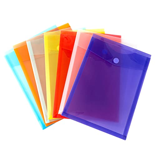 Gadpiparty 7 Stück Teiliges Dokumentenmappe Transparente Aufbewahrungstaschen mit Druckknopf für Büro Schule und Zuhause Vielseitige Dateiordner zur Effizienten Organisation von Unterlagen von Gadpiparty