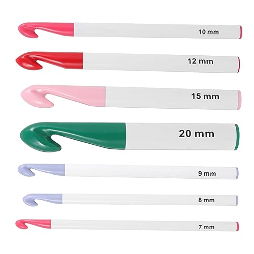 Gadpiparty 7 Stück Teiliges Häkelnadel Set mit Ergonomischen Griffen Langlebige Stricknadeln und Stumpfe Nadeln für DIY Handarbeiten für Anfänger und Kreative Projekte Zufällige Farbe von Gadpiparty