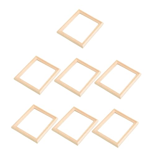 Gadpiparty 7 Stück Teiliges Kleine Handgefertigte Holz Bilderrahmen mit Filigraner Hohlschnitzerei Rustikaler Vintage Stil Unvollendete Miniaturmöbel zum Kreativen DIY und Gadpiparty 7 Stück Teiliges Kleine Handgefertigte Holz Bilderrahmen mit Filigraner Hohlschnitzerei Rustikaler Vintage Stil Unvollendete Miniaturmöbel zum Kreativen DIY und von Gadpiparty