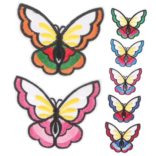 Gadpiparty 7 Stück Teiliges Schmetterlings Patches zum Aufbügeln Robuste Stickerei für Kleidung Hüte Taschen und Jeans Diy Dekoration und Reparatur Langlebig und Hautfreundlich von Gadpiparty