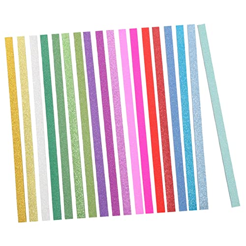 Gadpiparty 720 Blatt Origami-stern Bunt Sternfaltung Falten Farbe Funkeln Farbig Sterne Ausschneiden Perlmutt Handwerk Origami Star Glitter Paper Streifen Papier von Gadpiparty