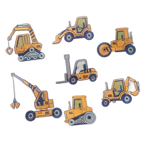 Gadpiparty 7Stücke Teiliges Cartoon Baumfahrzeug Patch Gestickte Applikationen Zum Aufbügeln Oder Aufnähen Für Kleidung Für Kinderjacken Jeans Und Shirts von Gadpiparty