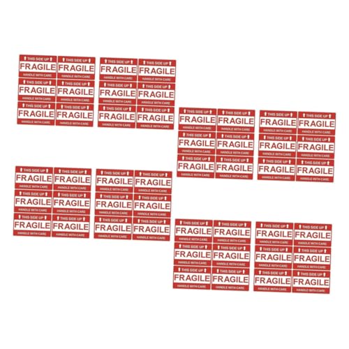 Gadpiparty 8 Blatt Zerbrechliche Etiketten Zerbrechlicher Aufkleber Klebrig Paket Verpackung Abziehbilder Zerbrechliches Band Etiketten Aufkleber Vorsichtsband Ups Versandetiketten Rot von Gadpiparty