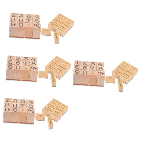 Gadpiparty 8 Sätze Holz digitales Siegel Planer Stempel Journaling Journal -Briefmarken Datum Holzstempelset Stempelvorräte Vintage-Stempel Scrapbooking Holzstempel Sammelalbumstempel Gummi von Gadpiparty