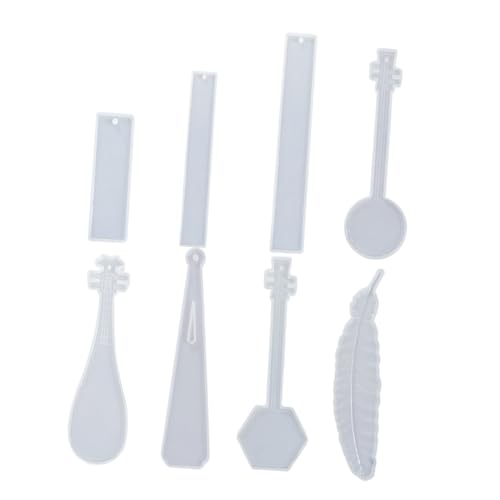 Gadpiparty 8 Stück DIY Silikonform für Lesezeichen Teiliges für Epoxidharz Gestaltung Flexible und Leicht zu Reinigende Formen für Bastelprojekte für Herstellung von Bürobedarf und Dekoration von Gadpiparty