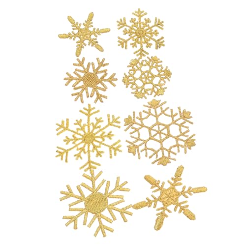 Gadpiparty 8 Stück Gestickter Kleidung Patch Weihnachtsschneeflockenflecken Flicken Aufnähen Süße Patches Aufnäher Für Jeans Für Kleidung Flecken Für Hosen Flicken Nähen Stickgarn Golden Gadpiparty 8 Stück Gestickter Kleidung Patch Weihnachtsschneeflockenflecken Flicken Aufnähen Süße Patches Aufnäher Für Jeans Für Kleidung Flecken Für Hosen Flicken Nähen Stickgarn Golden von Gadpiparty
