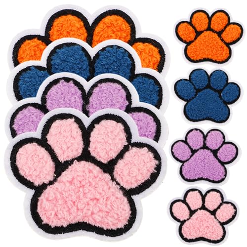 Gadpiparty 8 Stück Kleiderflicken Nummer Patches Zum Aufnähen Für Flecken Hund Selbstklebende Hutaufnäher Bestickt Ups Pfote Zubehör Beschichten Mantelflicken Chenille von Gadpiparty