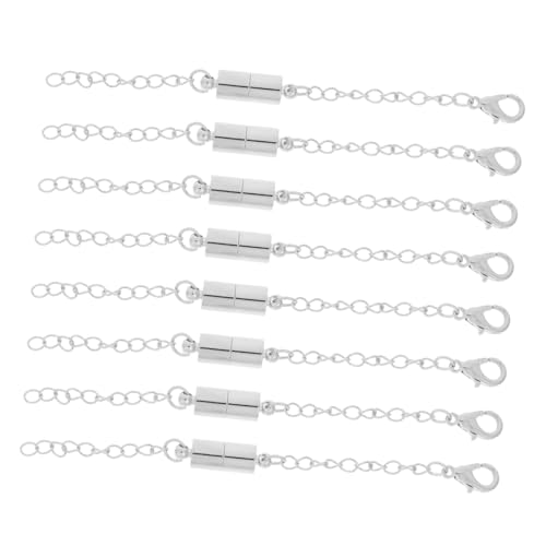 Gadpiparty 8 Stück Magnetschnalle Schmuck Halskettenverschluss Mit Verlängerungskette Armband Verlängerungskette Magnetverschlüsse Für Halsketten Rostfreier Stahl Silver Gadpiparty 8 Stück Magnetschnalle Schmuck Halskettenverschluss Mit Verlängerungskette Armband Verlängerungskette Magnetverschlüsse Für Halsketten Rostfreier Stahl Silver von Gadpiparty