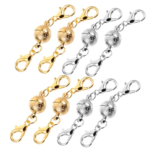 Gadpiparty 8 Stück Magnetverschluss Kettenverlängerer Teiliges für und Armbänder DIY Schmuckzubehör Gold und Silber für Einfache Anbringung und Reparatur von Schmuckstücken Gadpiparty 8 Stück Magnetverschluss Kettenverlängerer Teiliges für und Armbänder DIY Schmuckzubehör Gold und Silber für Einfache Anbringung und Reparatur von Schmuckstücken von Gadpiparty