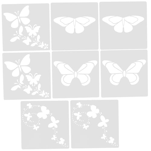 Gadpiparty 8 Stück Malvorlage Zeichenschablonen für Geometrische Schablonen bastelsets für Schablone aushöhlen selbst bemalte schablonen Scrapbook-Schablonen das Haustier Weiß von Gadpiparty