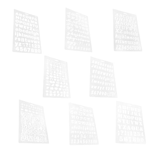Gadpiparty 8 Stück Malvorlagen Schablonen Zum Malen Buchstaben Schablonen Große Schablonen Buchstaben Zahlen Wand Wiederverwendbare Vinyl Dekorschablonen Buchstaben Schablone Zum von Gadpiparty