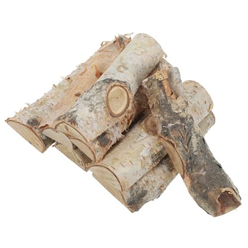 Gadpiparty 8 Stück Natürliche Holzblöcke Kleine Holzstücke Weihnachtsdeko Tank Aquarium DIY Bastelset Einzigartige Holzscheiben für Foto Requisiten und Party Tischdekoration von Gadpiparty