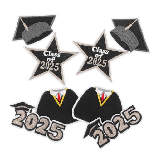Gadpiparty 8 Stück Teiliges Abschluss Bügelpatch für Kleidung Bestickte Aufnäher Congrats für Abschlusskleider Hüte und DIY Applikationen für Gadpiparty 8 Stück Teiliges Abschluss Bügelpatch für Kleidung Bestickte Aufnäher Congrats für Abschlusskleider Hüte und DIY Applikationen für von Gadpiparty