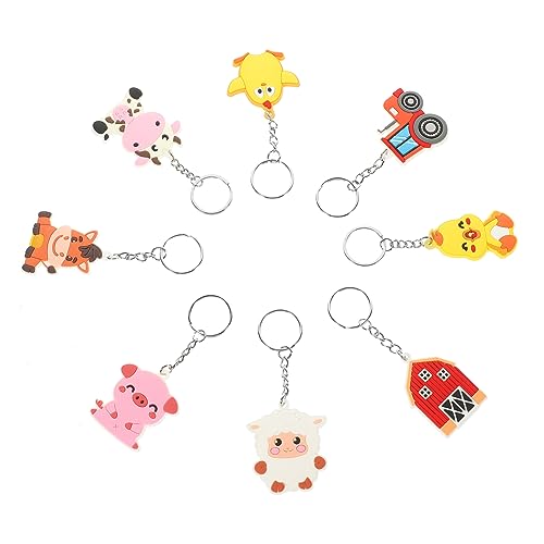 Gadpiparty 8 Stück Teiliges Farm Tiere Schlüsselanhänger Cartoon Anhänger für Taschen und Schlüssel Niedliche Figuren Vielseitig als für Geburtstag Valentinstag Weihnachten Gadpiparty 8 Stück Teiliges Farm Tiere Schlüsselanhänger Cartoon Anhänger für Taschen und Schlüssel Niedliche Figuren Vielseitig als für Geburtstag Valentinstag Weihnachten von Gadpiparty