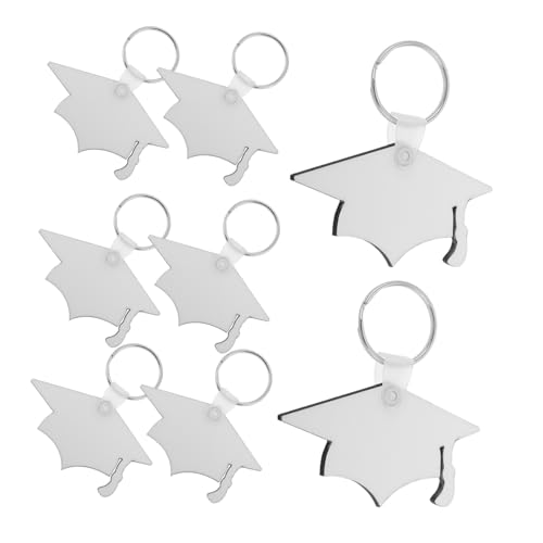 Gadpiparty 8 Stück Teiliges Langlebiger Abschluss Schlüsselanhänger mit Sublimationsdruck Miniatur Abschlusskappen Anhänger Vielseitig für Geschenke und Diy zur Feier von Schulabschluss und von Gadpiparty