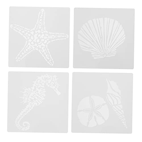Gadpiparty 8 Stück Teiliges Malschablonen Meeresmotiv Hohles Design für Kreative DIY Projekte Hochwertigem Pet Material Wiederverwendbar und Kinderfreundlich für Anfänger und Hobbykünstler von Gadpiparty