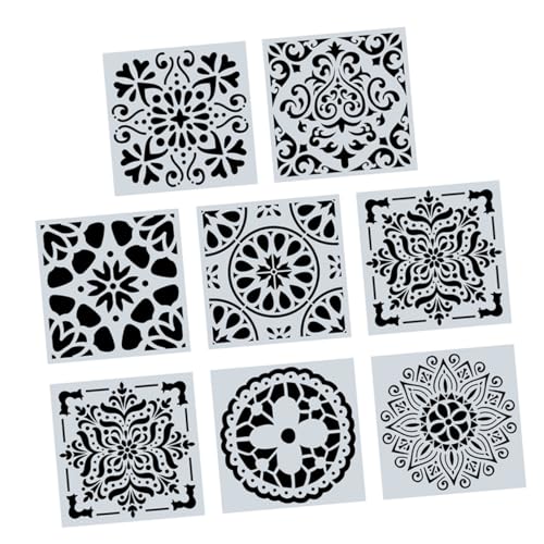Gadpiparty 8 Stück Teiliges Mandala Schablonen aus Strapazierfähigem Pet Wiederverwendbare Wand und Steingestaltung Vielseitige Diy Painting Templates für Wände Möbel Böden und Bastelprojekte von Gadpiparty