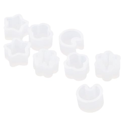 Gadpiparty 8 Stück Teiliges Silikon-ohrring-gießform mit Stern Mond Blume Schneeflocke Flexible Wiederverwendbare Resin Schmuckformen für DIY Epoxidharz Ohrstecker und Anhänger von Gadpiparty