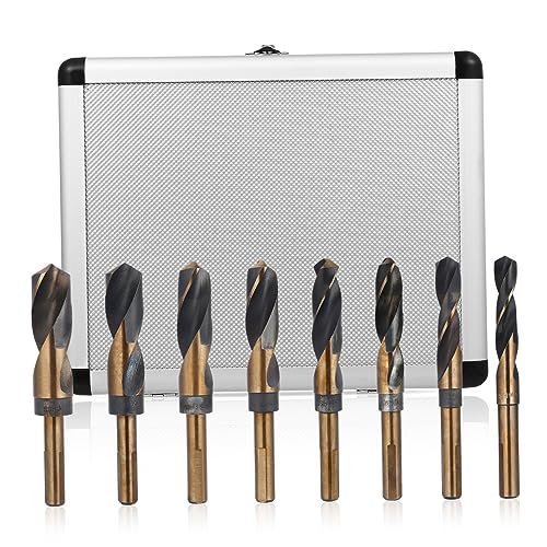 Gadpiparty 8 Stück Teiliges Stahlbohrer Set Präzise Spiralbohrer für Holz Metall Kunststoff Robustes Aluminium Gehäuse für Einfache Aufbewahrung und Transport Vielseitige Bohrwerkzeuge für von Gadpiparty