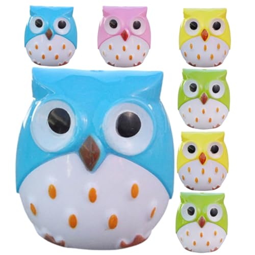 Gadpiparty 8 Teiliger Bleistiftspitzer Stiftspitzer Kinderspitzer Für Handspitzer Kleine Manuelle Mit Ergonomischem Griff Doppellochspitzer Buntstiftspitzer von Gadpiparty