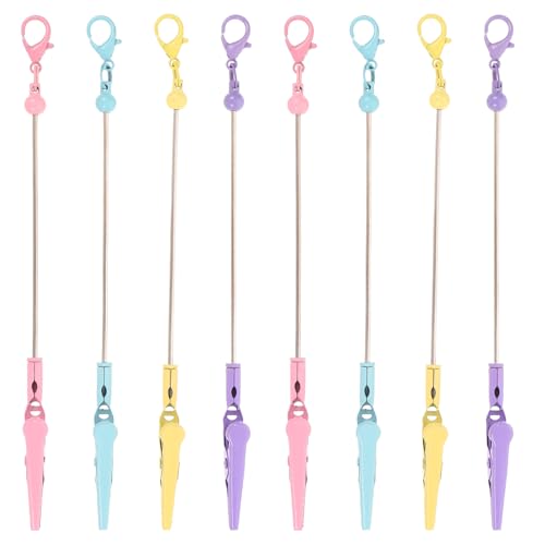 Gadpiparty 8-teilige Krokodilklemme: Fotoclips mit langem – Verschluss für Tischkartenhalter – Bildanzeigeclips zum Basteln, DIY-Tischnummernhalter von Gadpiparty