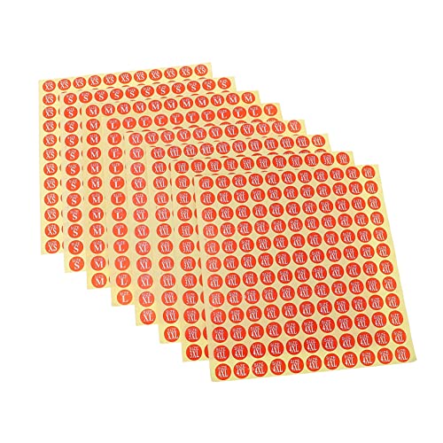 Gadpiparty 80 Blatt Kleidergrößen Aufkleber Selbstklebende Etiketten Weiß für Größenkennzeichnung Praktisch für Bekleidungshändler und Hersteller Vielfältige von Xs von Gadpiparty