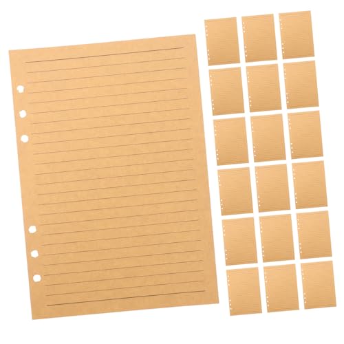Gadpiparty 80 Blatt Liniertes Nachfüllpapier aus Kraftpapier Gelocht für Ring Ordner für Notizbücher Schule Büro Vielseitig Einsetzbar Kompatibel mit Verschiedenen Schreibgeräten von Gadpiparty