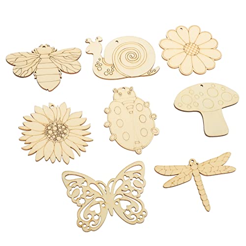 Gadpiparty 80 Stück Unlackierte Holzscheiben Diy Frühlings Holzausschnitte für Kinderhandwerk Heimdekoration Ostern und Projekte von Gadpiparty