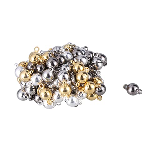 Gadpiparty 80Stücke Runde Armbandschnallen Lederband DIY Schmuck Zubehör Hakenverbinder Für Armbänder Und Halsketten Und Schmuckherstellung von Gadpiparty