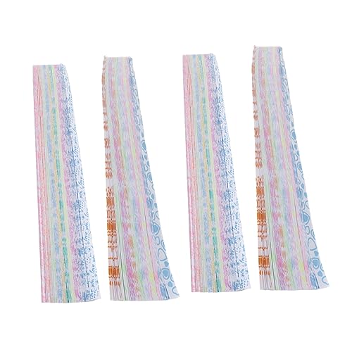 Gadpiparty 840Stücke Leuchtende Sternpapierstreifen DIY Origami Faltpapier für Bastelset für Dekoration und Kunstprojekte Liebesmuster von Gadpiparty