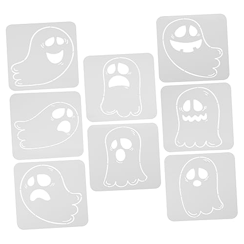 Gadpiparty 8Stücke Halloween Schablonen Wiederverwendbare Ghost Templates für Malerei und Sprühen für Wanddekoration DIY Handwerk und Projekte von Gadpiparty