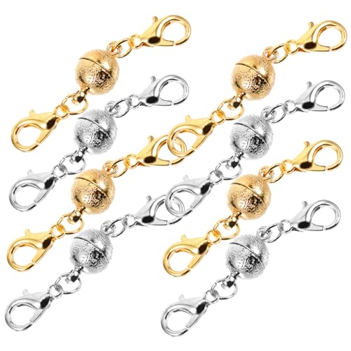 Gadpiparty 8Stücke Magnetische Schmuckverschlüsse DIY Kettenverlängerung Hochwertige Armband und Halskettenverbinder Magnetverschluss für Schmuckherstellung und Farben von Gadpiparty