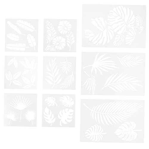 Gadpiparty 9 Blätter Teiliges Malvorlagen für Diy mit Grünem Blattdesign Wiederverwendbare Schablonen Robustem Pet Material für Kreative Bastelprojekte und Dekorationen für Erwachsene von Gadpiparty