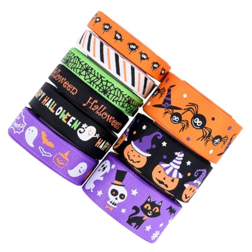 Gadpiparty 9 Rollen Teiliges Halloween Band Yards Geschenkband mit Einzigartigem Kürbis Spinnenmuster Strapazierfähiges Dekoband für Partydeko Basteln Geschenkverpackung und DIY Gadpiparty 9 Rollen Teiliges Halloween Band Yards Geschenkband mit Einzigartigem Kürbis Spinnenmuster Strapazierfähiges Dekoband für Partydeko Basteln Geschenkverpackung und DIY von Gadpiparty