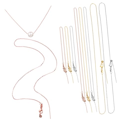 Gadpiparty 9 Stk. Teiliges Kupferkettenset für Schmuckherstellung Verstellbare Halsketten und Armbänder mit Langlebiger Goldbeschichtung für DIY Charms und Personalisierte Schmuckkreationen von Gadpiparty