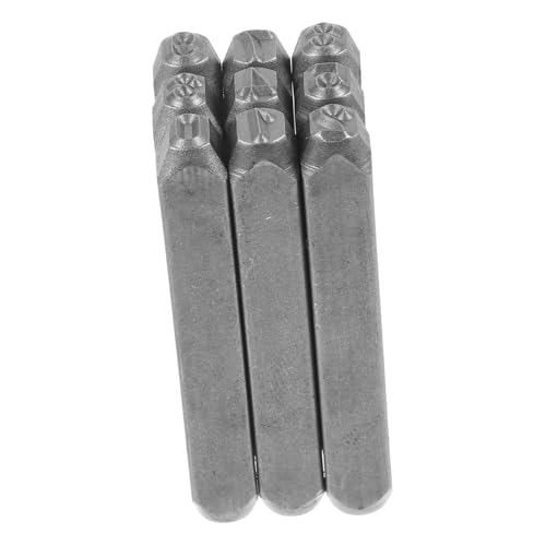 Gadpiparty 9 Stück Digitaler Stempelstempel drücken Handwerk Werkzeug Stempeln Unterschrift Metall -Stempelkit Nummernstempel aus Leder und Metall Metallstempel Künstlerbedarf aus Leder Stahl von Gadpiparty