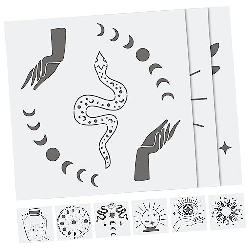 Gadpiparty 9 Stück Teiliges Diy Malerei Schablonen Kreative Vorlagen für Wand und Fliesenmalerei Wiederverwendbare Malwerkzeuge für Kunstprojekte mit Familie und Freunden von Gadpiparty