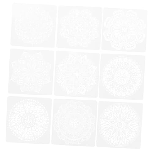 Gadpiparty 9 Stück Teiliges Mandala Schablonen Wiederverwendbare Bastelvorlagen für Diy Projekte und Möbelgestaltung Gadpiparty 9 Stück Teiliges Mandala Schablonen Wiederverwendbare Bastelvorlagen für Diy Projekte und Möbelgestaltung von Gadpiparty