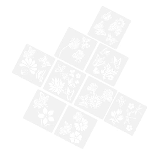 Gadpiparty 9 Stück Teiliges Schablonen für Bastelarbeiten Dekorative Malvorlagen für Schmetterlinge Wiederverwendbare Malschablonen für Wände für Projekte von Gadpiparty
