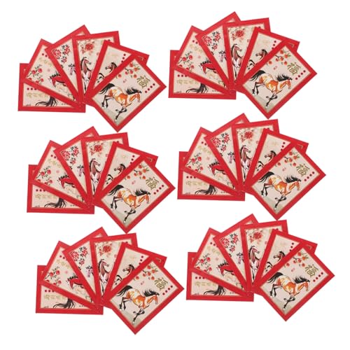 Gadpiparty 90 Stück Jahr Des Pferdes Rote Umschläge Fröhliche Spring Festival Papier Rot Geldbeutel mit Pferdemotiv Traditionelle Hong Bao für Hochzeit Geburtstag Lunar Neujahr von Gadpiparty