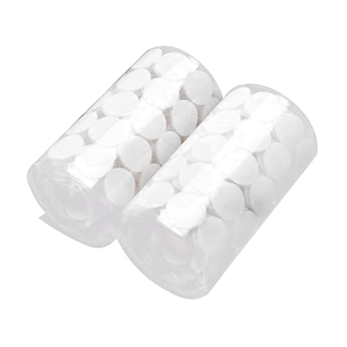 Gadpiparty 900Stücke Klebeband Selbstklebend Runde Aufkleber für DIY Projekte Wasserdichtes Klettband Wiederverwendbare Klebepunkte für Kabelmanagement und Bastelarbeiten Weiß von Gadpiparty
