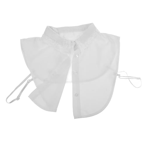 Gadpiparty Abnehmbarer Spitzen falscher Kragen Damen Eleganter Weißer Blusenkragen mit Zarter Spitze Weicher Komfort Vielseitiger Modekragen für DIY Hemden und Blusen Stilvolles Accessoire von Gadpiparty